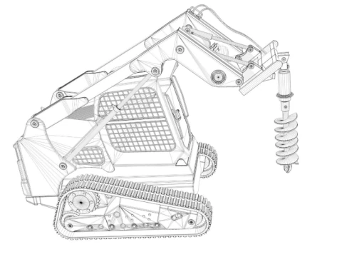 Compact Tracked Loaders 3D Model
