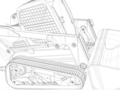 Compact Tracked Loaders 3D Model