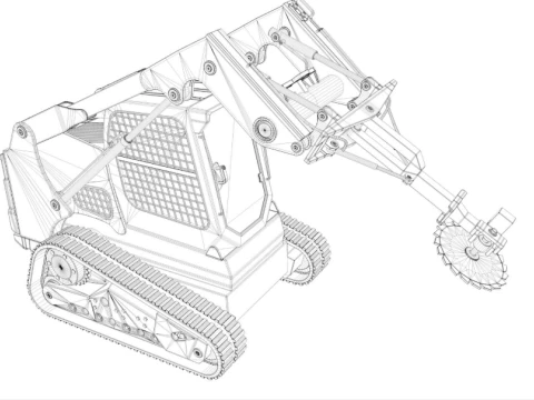 Compact Tracked Loaders 3D Model