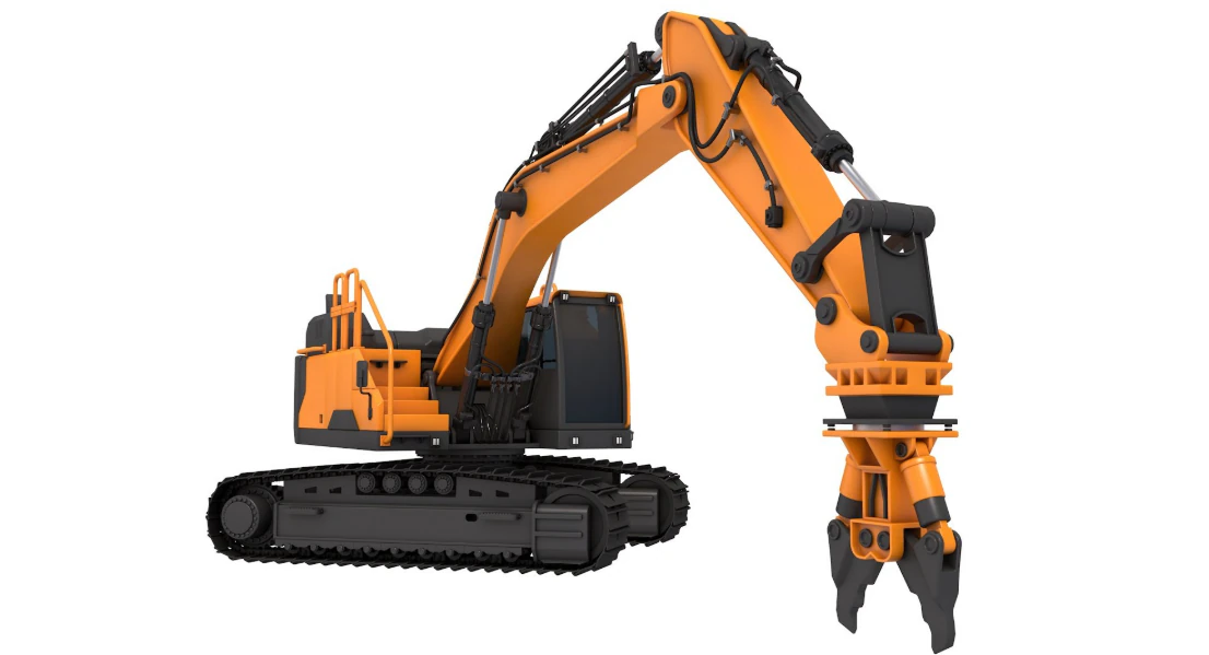 Tracked Excavator Demolition equip 3D Model .c4d .max .obj .3ds .fbx .stl .blend