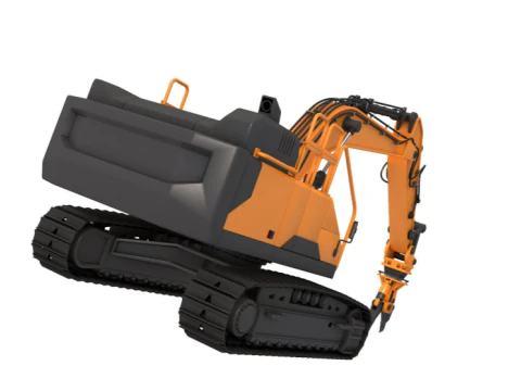 Tracked Excavator Demolition equip 3D Model