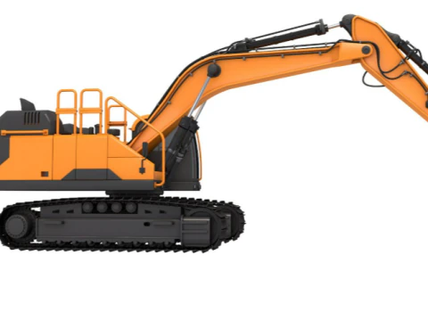 Tracked Excavator Demolition equip 3D Model
