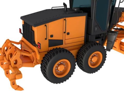 Road Motor Grader 3D Model