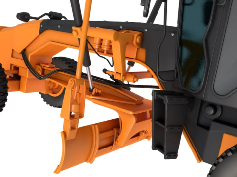 Road Motor Grader 3D Model