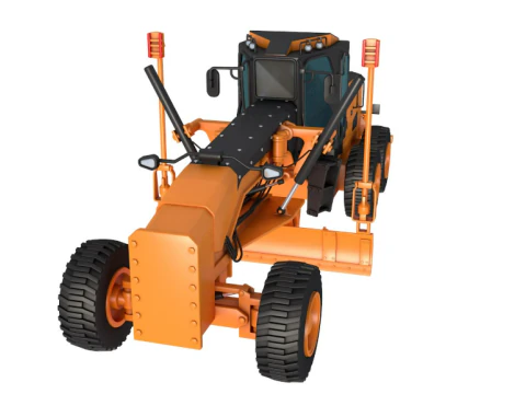 Road Motor Grader 3D Model
