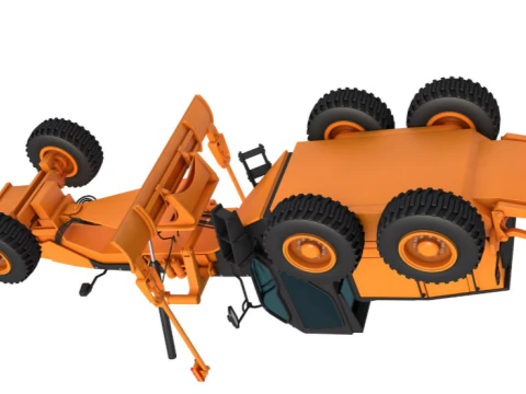 Road Motor Grader 3D Model