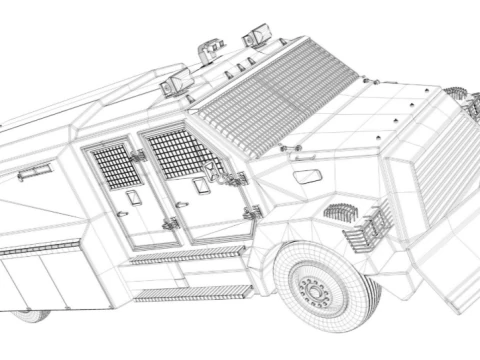 Riot Control Vehicle 3D Model