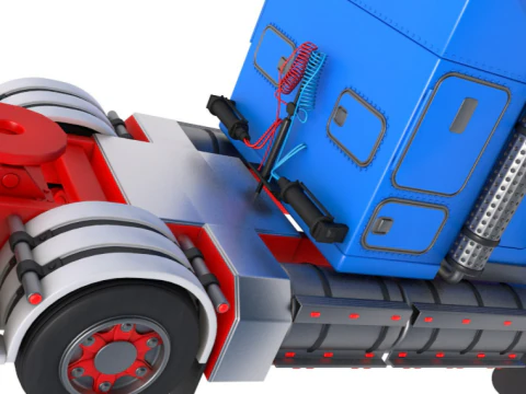 Vintage Semi-Truck 3D Model