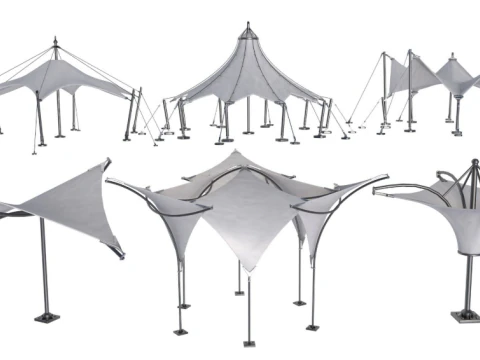 Kolekcja Struktury rozciągane Model 3D