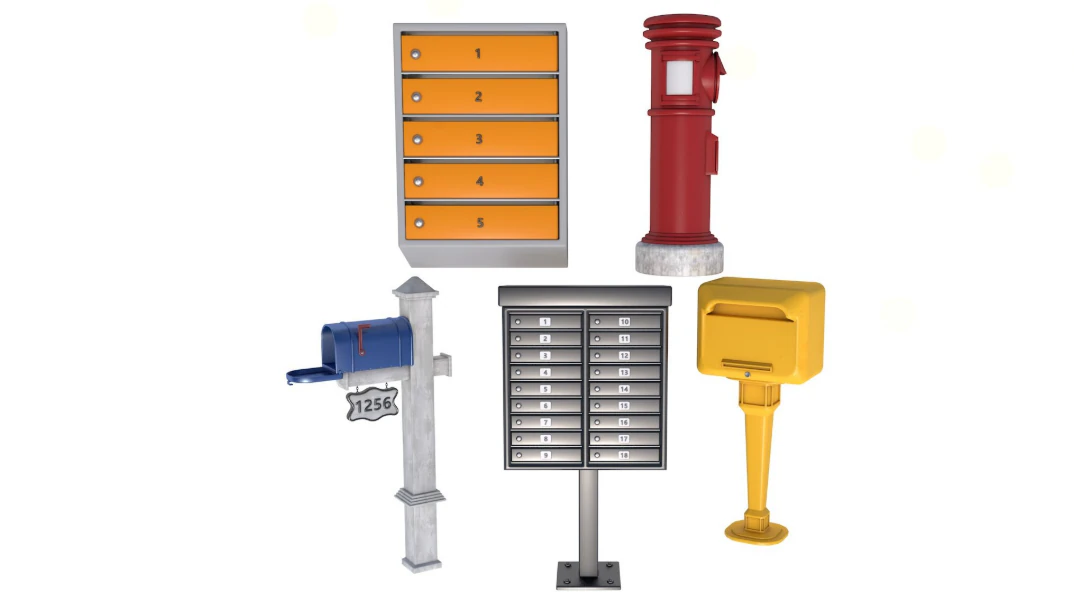 Kolekcja skrzynek pocztowych Model 3D .c4d .max .obj .3ds .fbx .stl .blend 