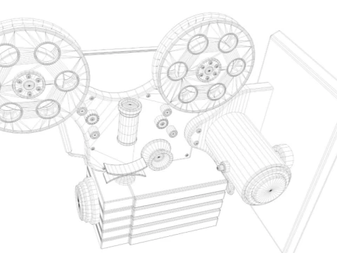 필름 프로젝터 3D 모델