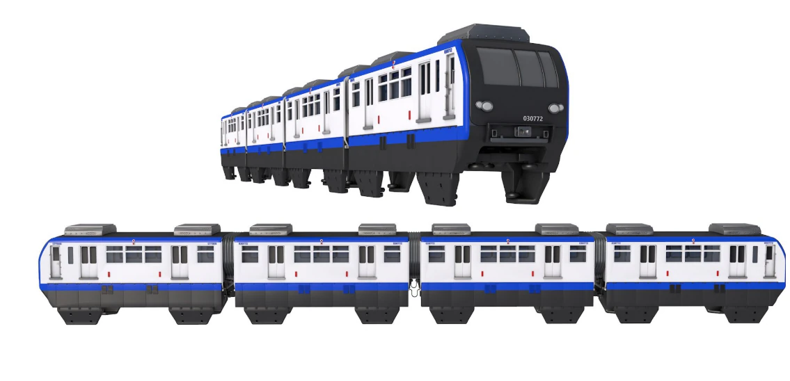 Chongqing Monorail Train 3D Model .c4d .max .obj .3ds .fbx .stl .blend