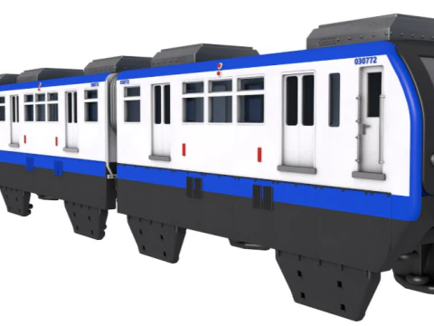 Chongqing Monorail Train 3D Model