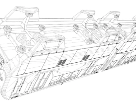 Chongqing Monorail Train 3D Model