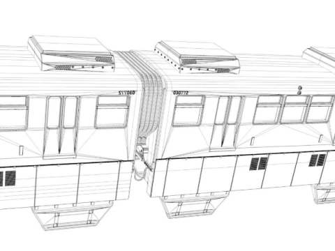 Chongqing Monorail Train 3D Model