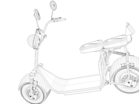 Electric City Scooter 3D Model
