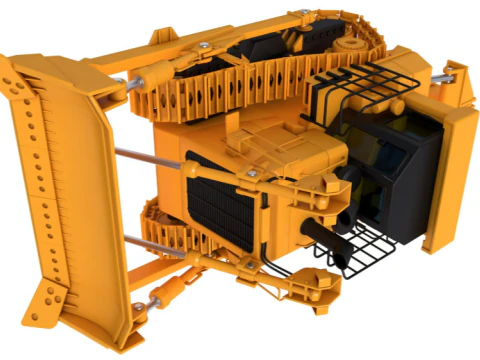 Tracked Dozer 3D Model