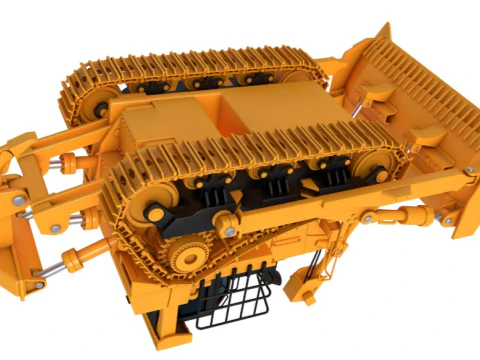 Tracked Dozer 3D Model