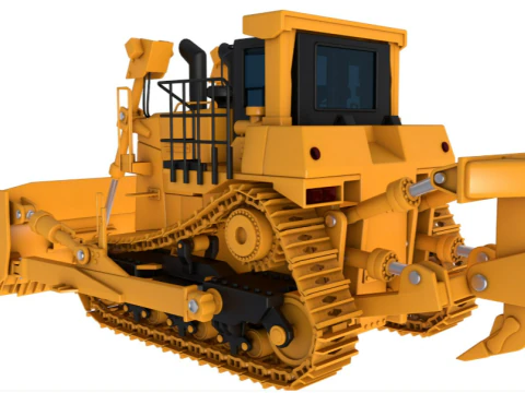 Tracked Dozer 3D Model