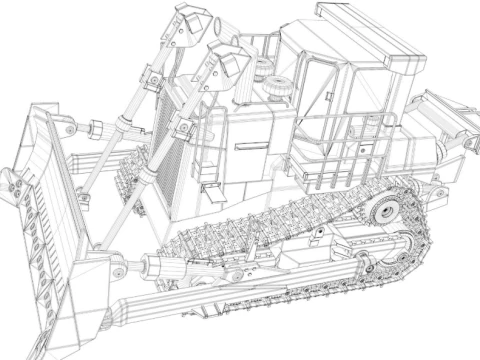 Tracked Dozer 3D Model