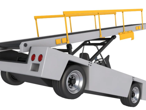 Airport Conveyor Belt Loader 3D Model