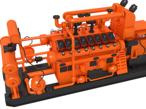 Diesel Generator 3D Model