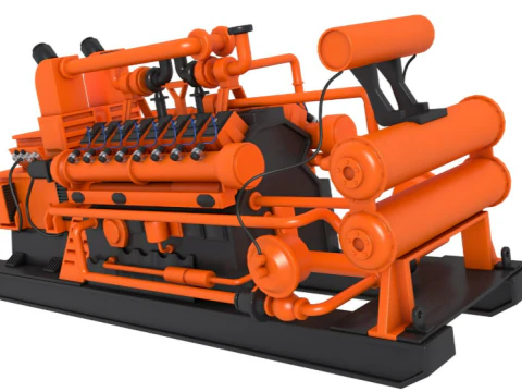 Diesel Generator 3D Model