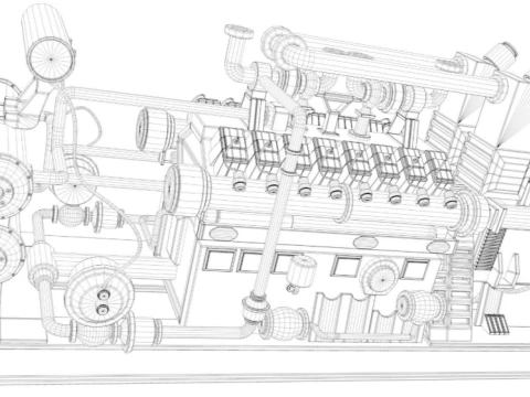 Diesel Generator 3D Model