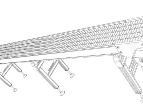 Conveyor Belt for Factory 3D Model