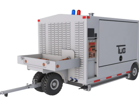 Arranque a&eacute;reo de aviones TUG Modelo 3D