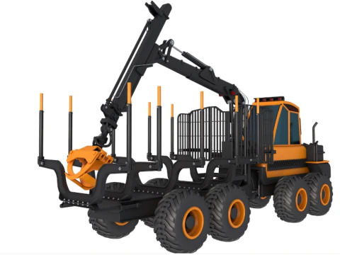 Forwarder Forestry Vehicle 3D Model