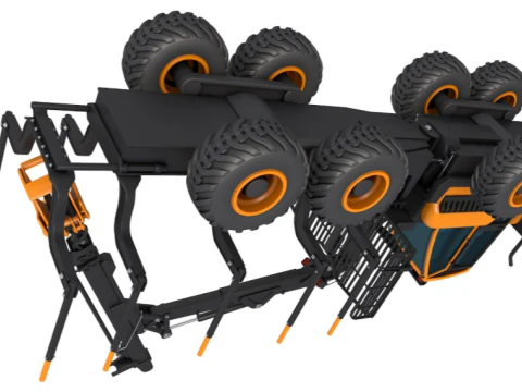 Forwarder Forestry Vehicle 3D Model