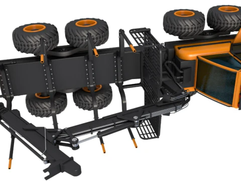 Forwarder Forestry Vehicle 3D Model