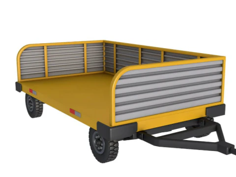 Airport Luggage Trolley with Contain 3D Model