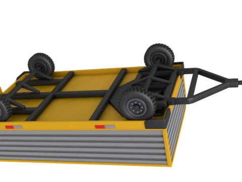 Airport Luggage Trolley with Contain 3D Model