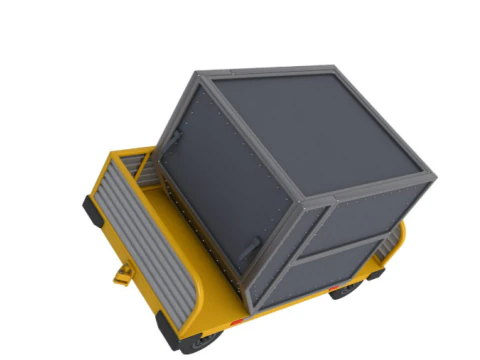 Airport Luggage Trolley with Contain 3D Model