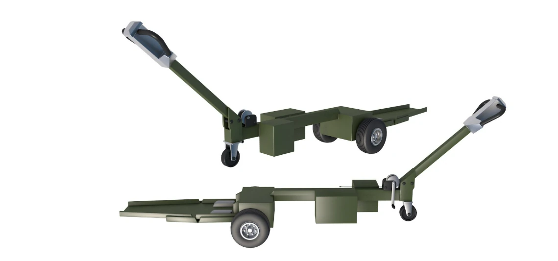 Light Aircraft Towbar 3D Model .c4d .max .obj .3ds .fbx .stl .blend