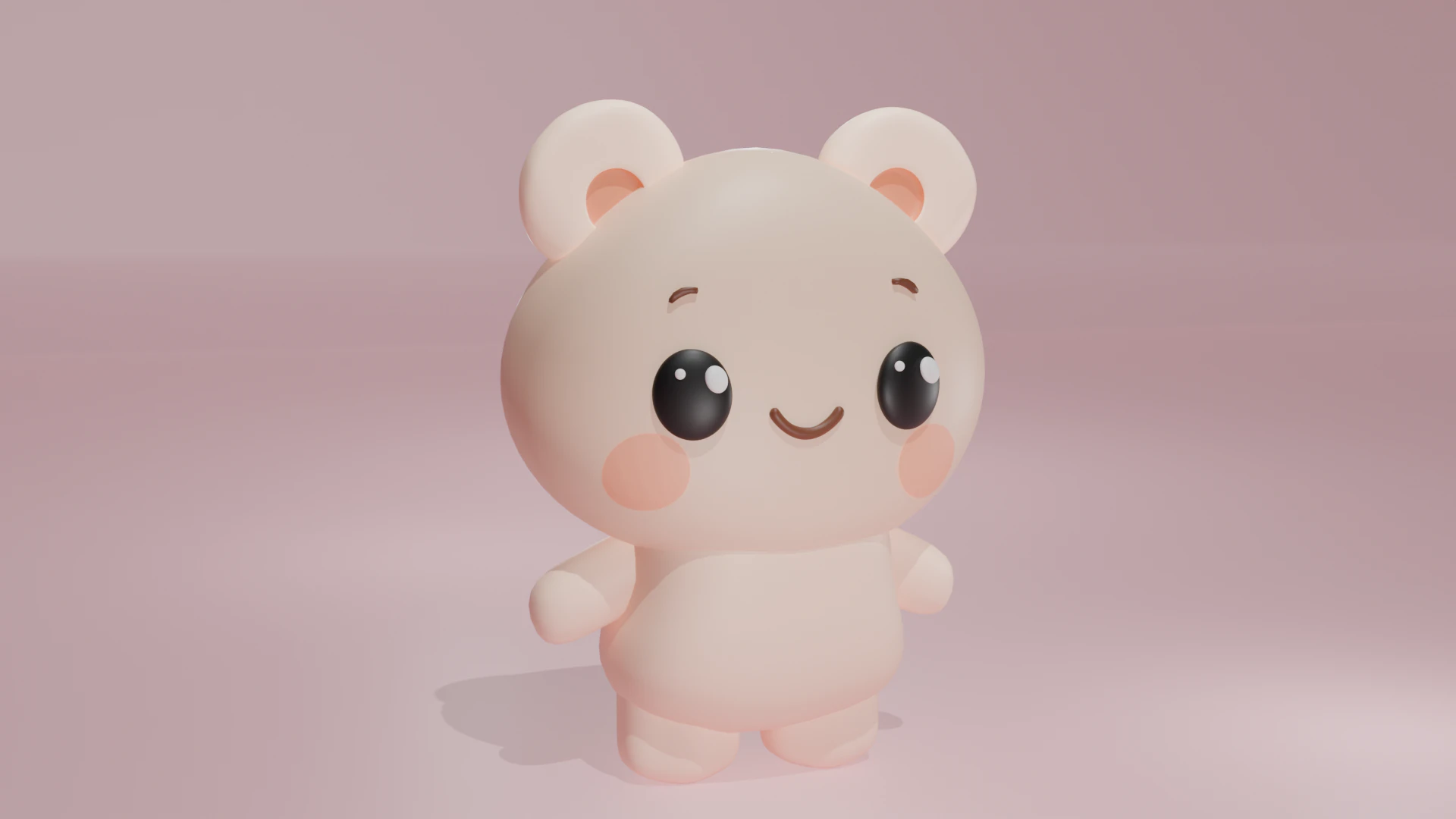 Pink Taddy 3D Model .c4d .max .obj .3ds .fbx .stl .blend 