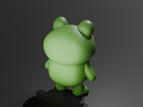 Green Chubby Frog 3Dモデル