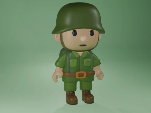 군인 밥 3D 모델