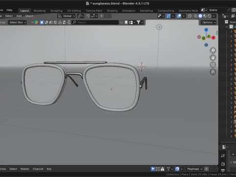 Ironman sunglasses 3D Model