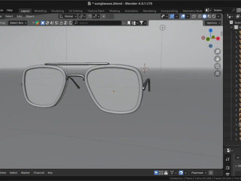Ironman sunglasses 3D Model