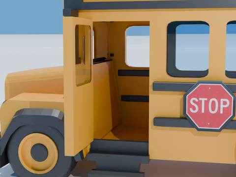 School Bus cartoon Model 3D