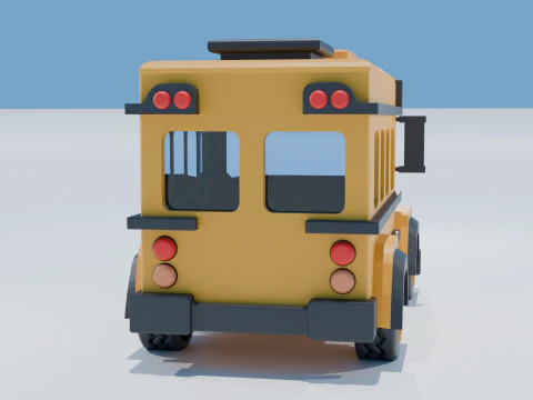 School Bus cartoon 3D Model