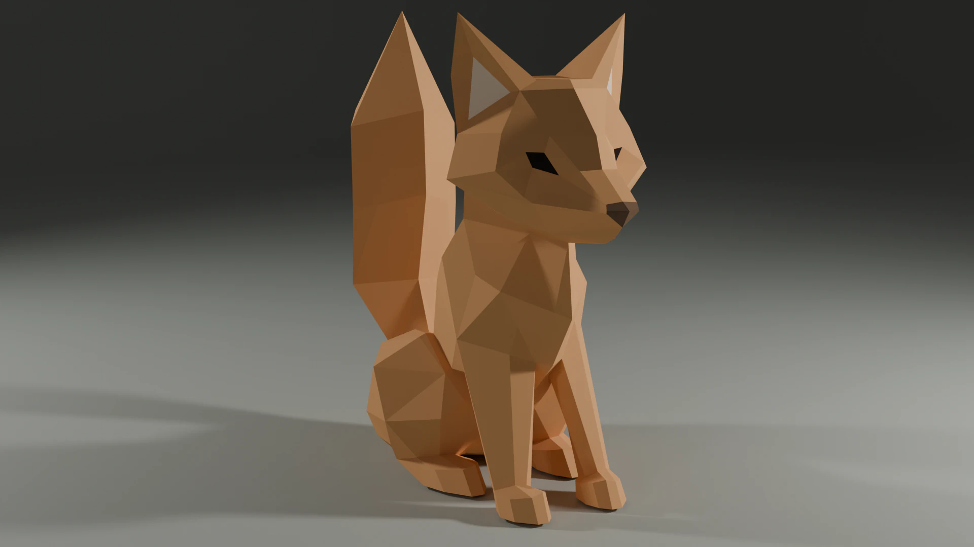 Stylized Low-Poly Fox Low-poly 3D Model .c4d .max .obj .3ds .fbx .stl .blend 