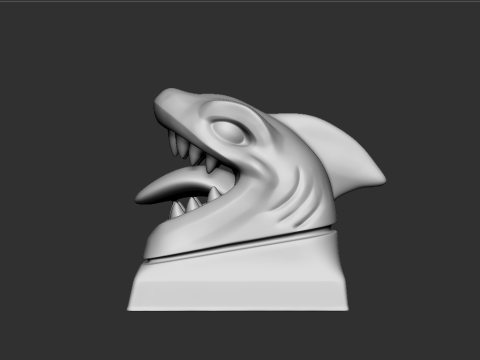 Shark Head Keycap 3D Baskı Modeli
