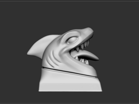 Shark Head Keycap 3D Baskı Modeli