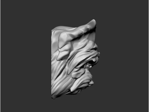 Bulldog Head Artisan Keycap 3D Print Model