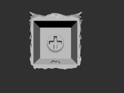 Bulldog Head Artisan Keycap 3D Print Model
