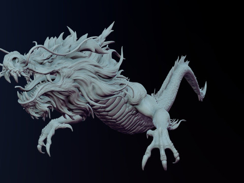 Asian Dragon Chinese Mythical Creature Modelo de impresión 3D